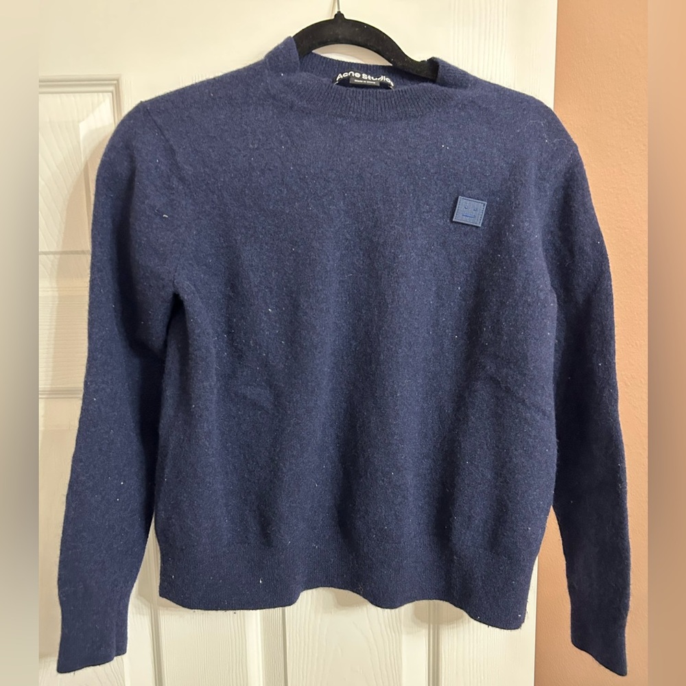 Acne Studios Navy Face Sweater